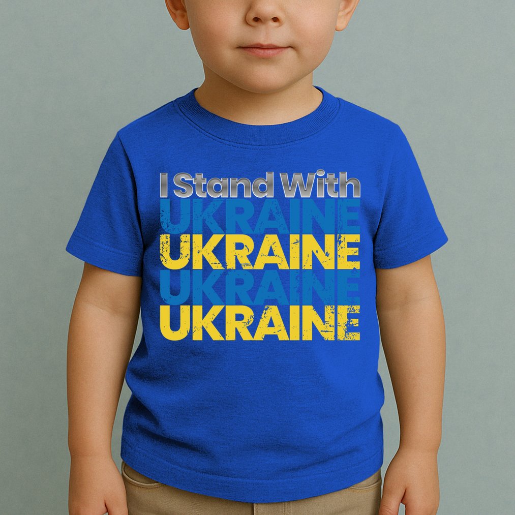 I Stand With Ukraine Ukrainian Flag Ukrainians Gift Toddler T-Shirt