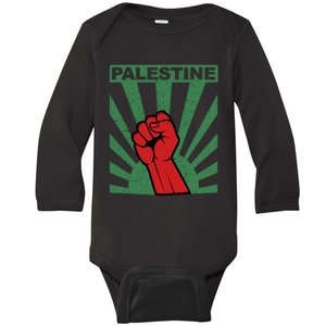 I Stand With Palestine For Their Freedom Free Palestine Baby Long Sleeve Bodysuit