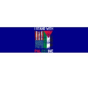 I Stand With Palestine Us Flag Palestinians Fla Bumper Sticker