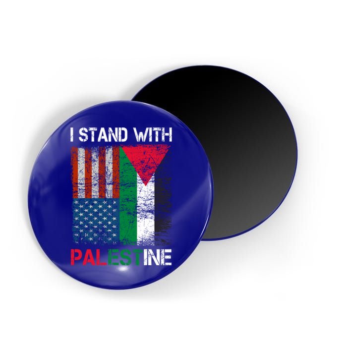 I Stand With Palestine Us Flag Palestinians Fla Magnet