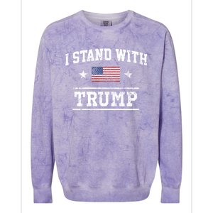 I Stand With Trump Cool Gift Colorblast Crewneck Sweatshirt