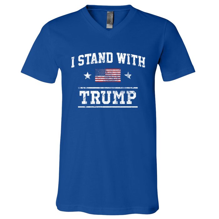 I Stand With Trump Cool Gift V-Neck T-Shirt