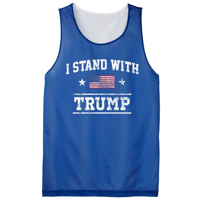 I Stand With Trump Cool Gift Mesh Reversible Basketball Jersey Tank