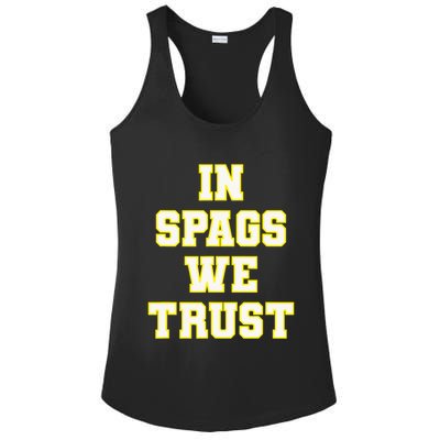 In Spags We Trust Ladies PosiCharge Competitor Racerback Tank