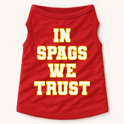 In Spags We Trust Doggie Tank