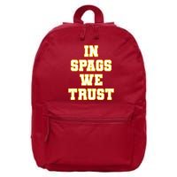 In Spags We Trust 16 in Basic Backpack