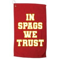 In Spags We Trust Golf Towel