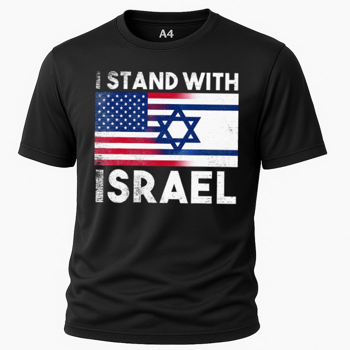 I Stand With Israel Pray For Israel US and Israel Flag Cooling Performance Crew T-Shirt