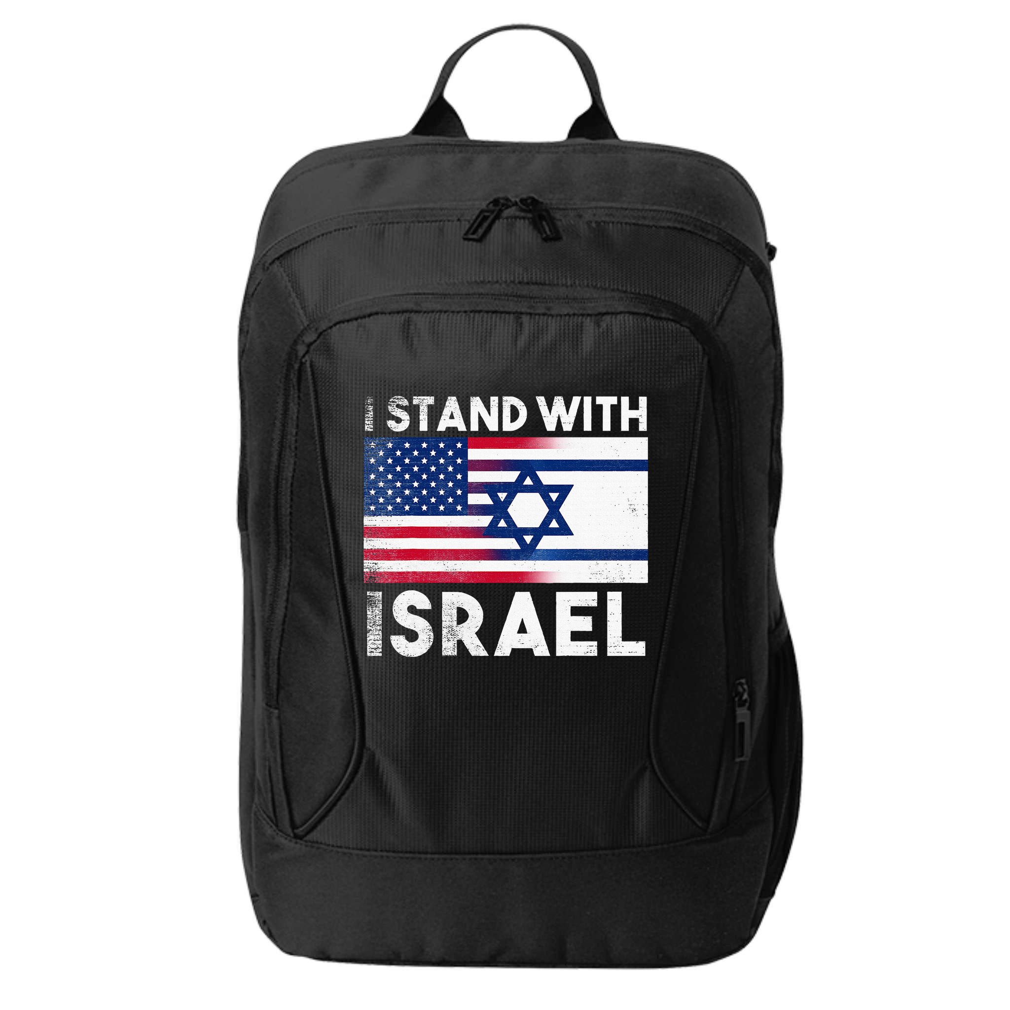 I Stand With Israel Pray For Israel US and Israel Flag City Backpack