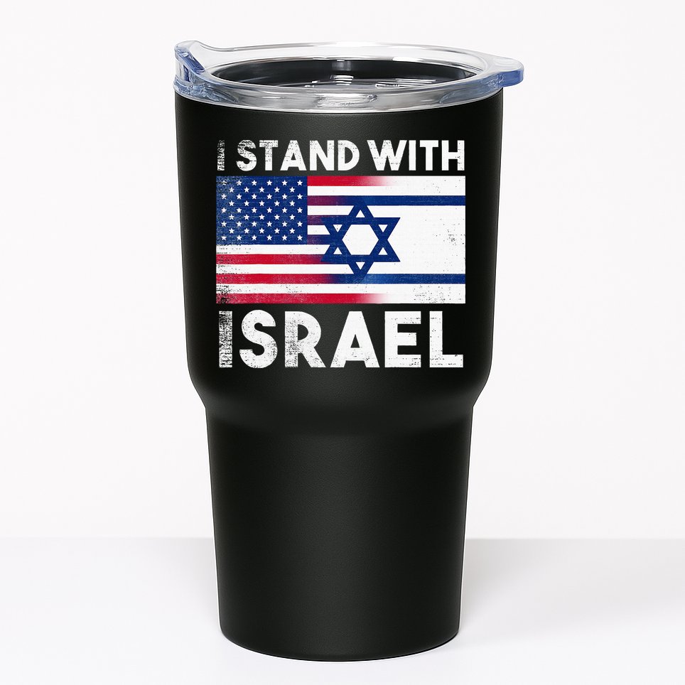 I Stand With Israel Pray For Israel US and Israel Flag Tumbler