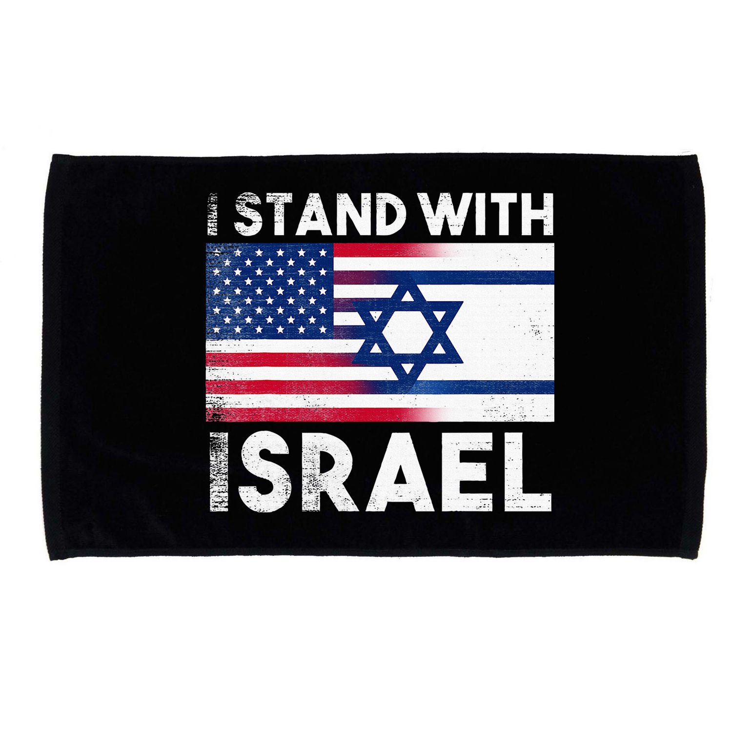 I Stand With Israel Pray For Israel US and Israel Flag Microfiber Hand Towel