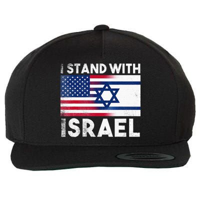 I Stand With Israel Pray For Israel US and Israel Flag Wool Snapback Cap