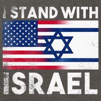 I Stand With Israel Pray For Israel US and Israel Flag Cotton Canvas Backpack