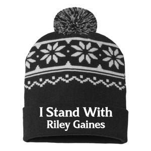 I Stand With Riley Gaines USA-Made Snowflake Beanie