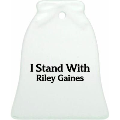 I Stand With Riley Gaines Ceramic Bell Ornament