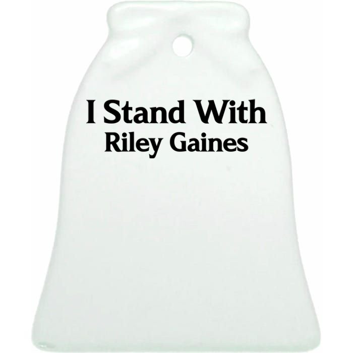 I Stand With Riley Gaines Ceramic Bell Ornament