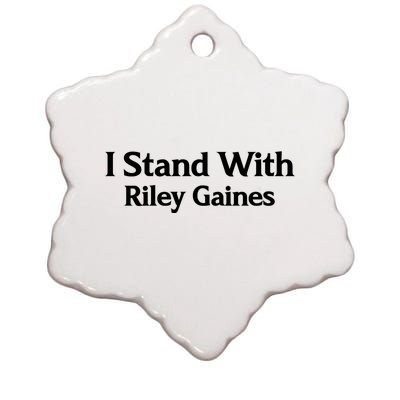 I Stand With Riley Gaines Ceramic Star Ornament