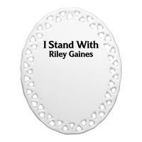 I Stand With Riley Gaines Ceramic Oval Ornament