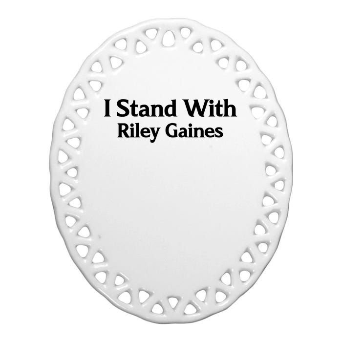 I Stand With Riley Gaines Ceramic Oval Ornament