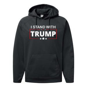 I Stand With Trump Performance Fleece Hoodie