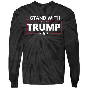 I Stand With Trump Tie-Dye Long Sleeve Shirt