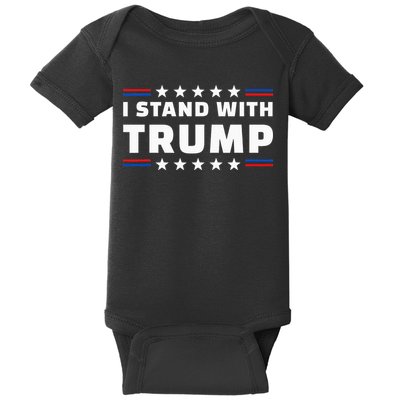 i stand with trump Baby Bodysuit