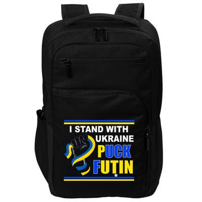I Stand With Ukraine Puck Futin (Putin) Impact Tech Backpack