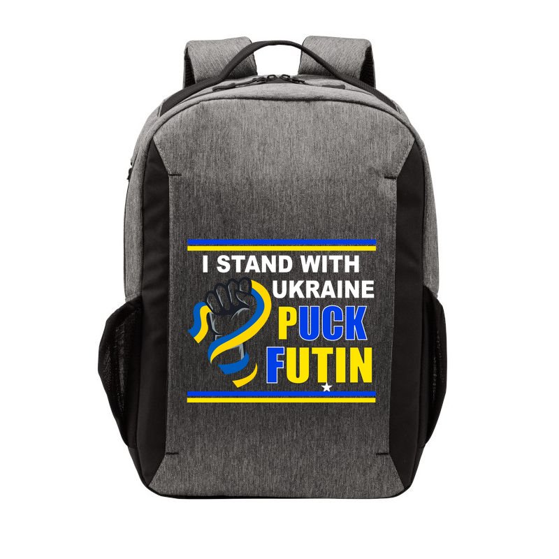 I Stand With Ukraine Puck Futin (Putin) Vector Backpack