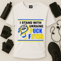 I Stand With Ukraine Puck Futin (Putin) Cooling Performance Crew T-Shirt