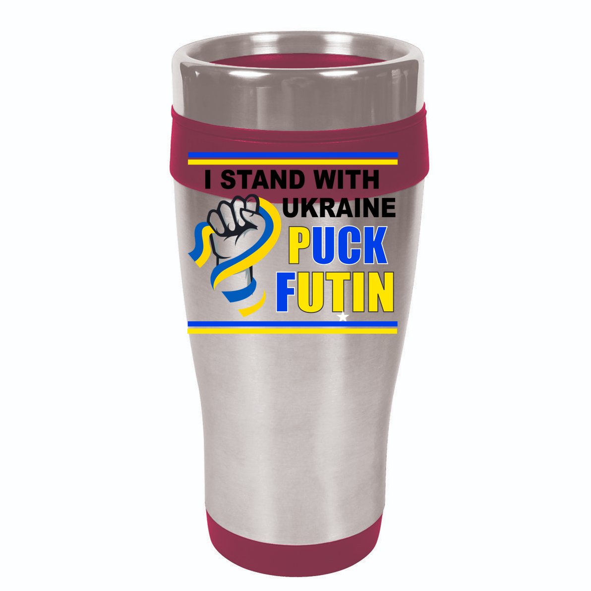 I Stand With Ukraine Puck Futin (Putin) V-Neck T-Shirt