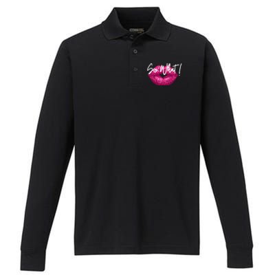 I So What P.I.N.K Colors Performance Long Sleeve Polo