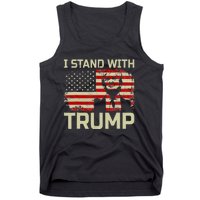 I Stand With Trump American Flag Woman USA Vintage Tank Top