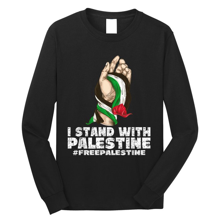 I Stand With Palestine For Their Freedom Free Palestine Long Sleeve Shirt