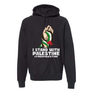 I Stand With Palestine For Their Freedom Free Palestine Premium Hoodie