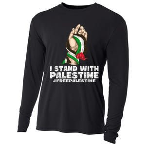 I Stand With Palestine For Their Freedom Free Palestine Cooling Performance Long Sleeve Crew