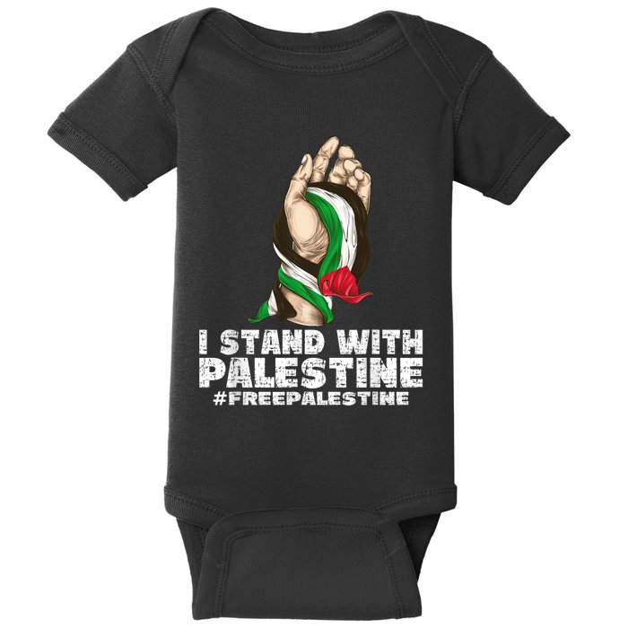 I Stand With Palestine For Their Freedom Free Palestine Baby Bodysuit