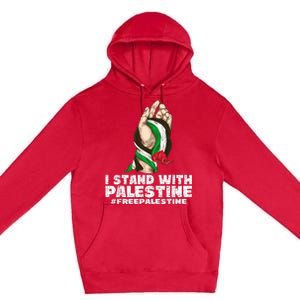 I Stand With Palestine For Their Freedom Free Palestine Premium Pullover Hoodie