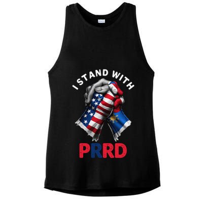 I Stand With PRRD Digong Duterte Philippine DU30 Ladies PosiCharge Tri-Blend Wicking Tank