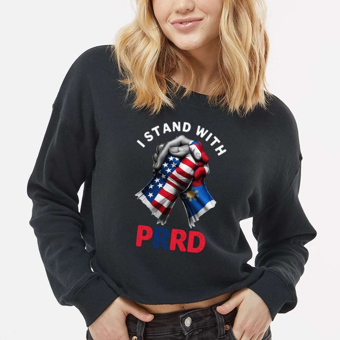 I Stand With PRRD Digong Duterte Philippine DU30 Cropped Pullover Crew
