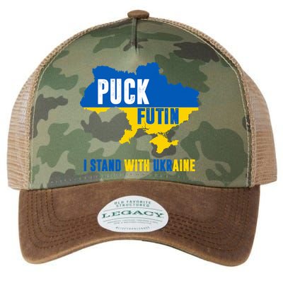 I Stand With Ukraine Puck Futin Legacy Tie Dye Trucker Hat