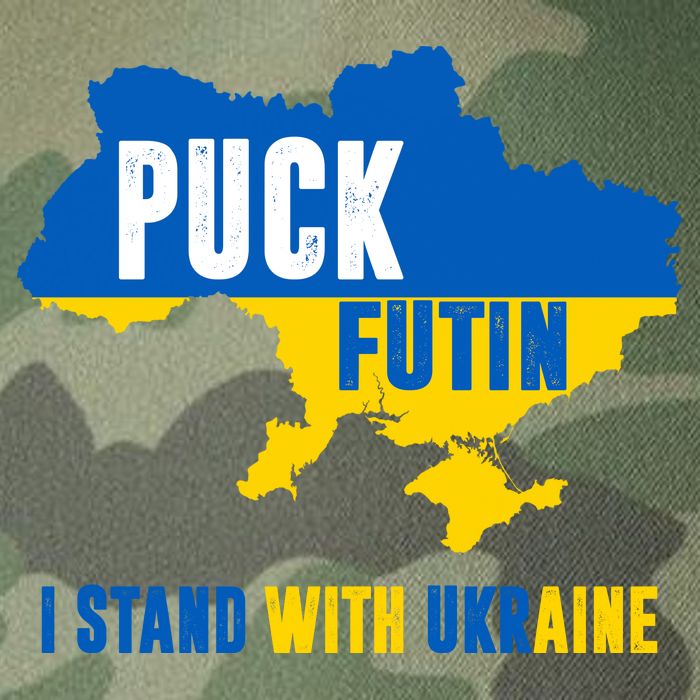 I Stand With Ukraine Puck Futin Legacy Tie Dye Trucker Hat