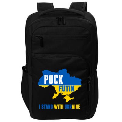 I Stand With Ukraine Puck Futin Impact Tech Backpack