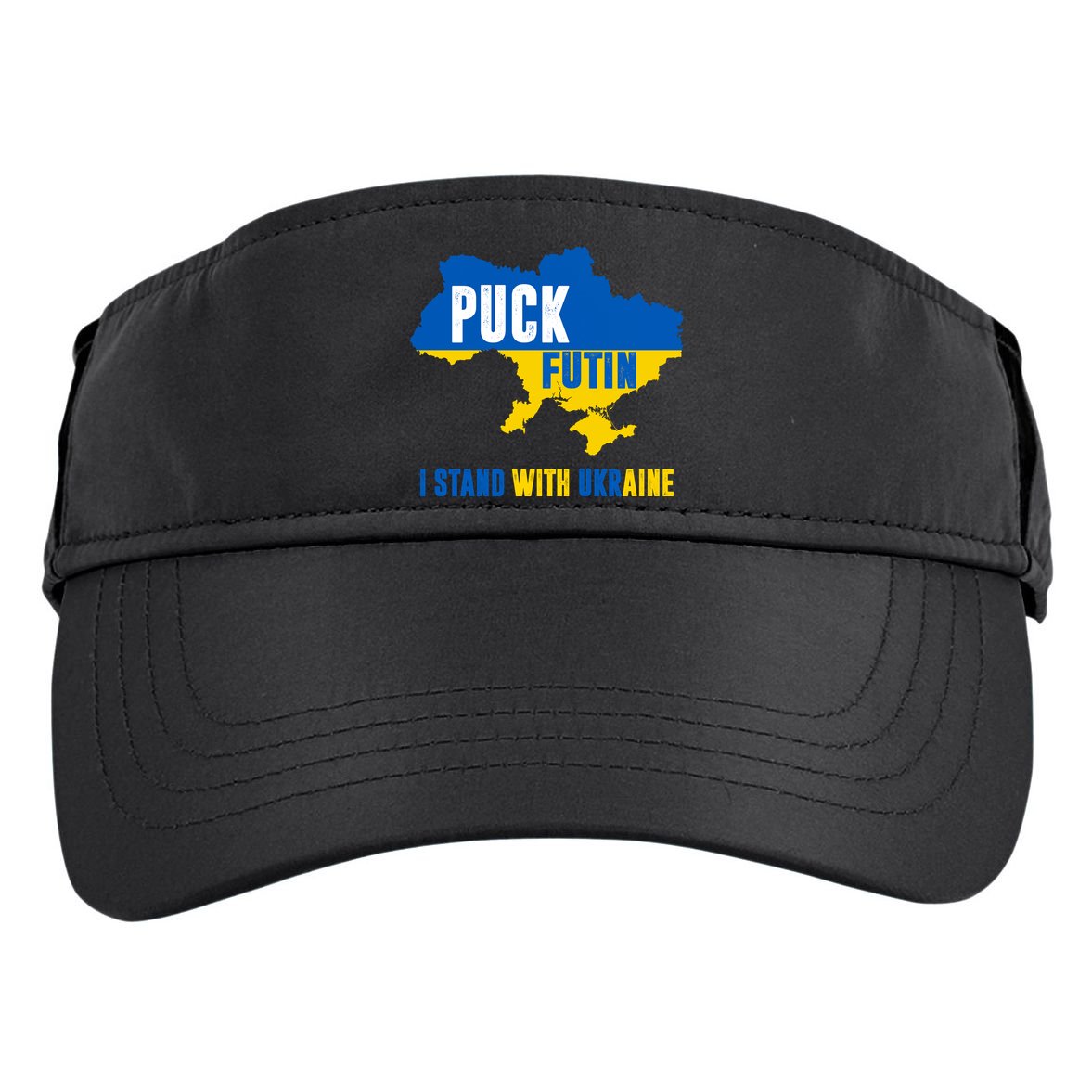 I Stand With Ukraine Puck Futin Adult Drive Performance Visor