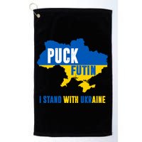 I Stand With Ukraine Puck Futin Golf Towel
