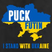 I Stand With Ukraine Puck Futin Golf Towel