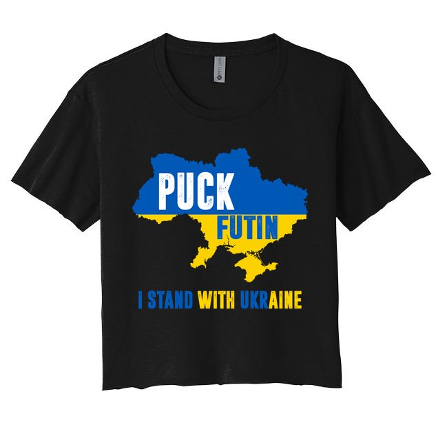 I Stand With Ukraine Puck Futin Crop Top