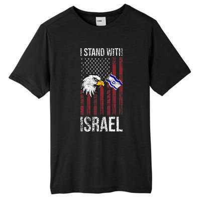 I Stand With Israel Eagle Flag Design Tall Fusion ChromaSoft Performance T-Shirt