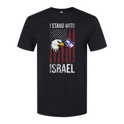 I Stand With Israel Eagle Flag Design Softstyle CVC T-Shirt