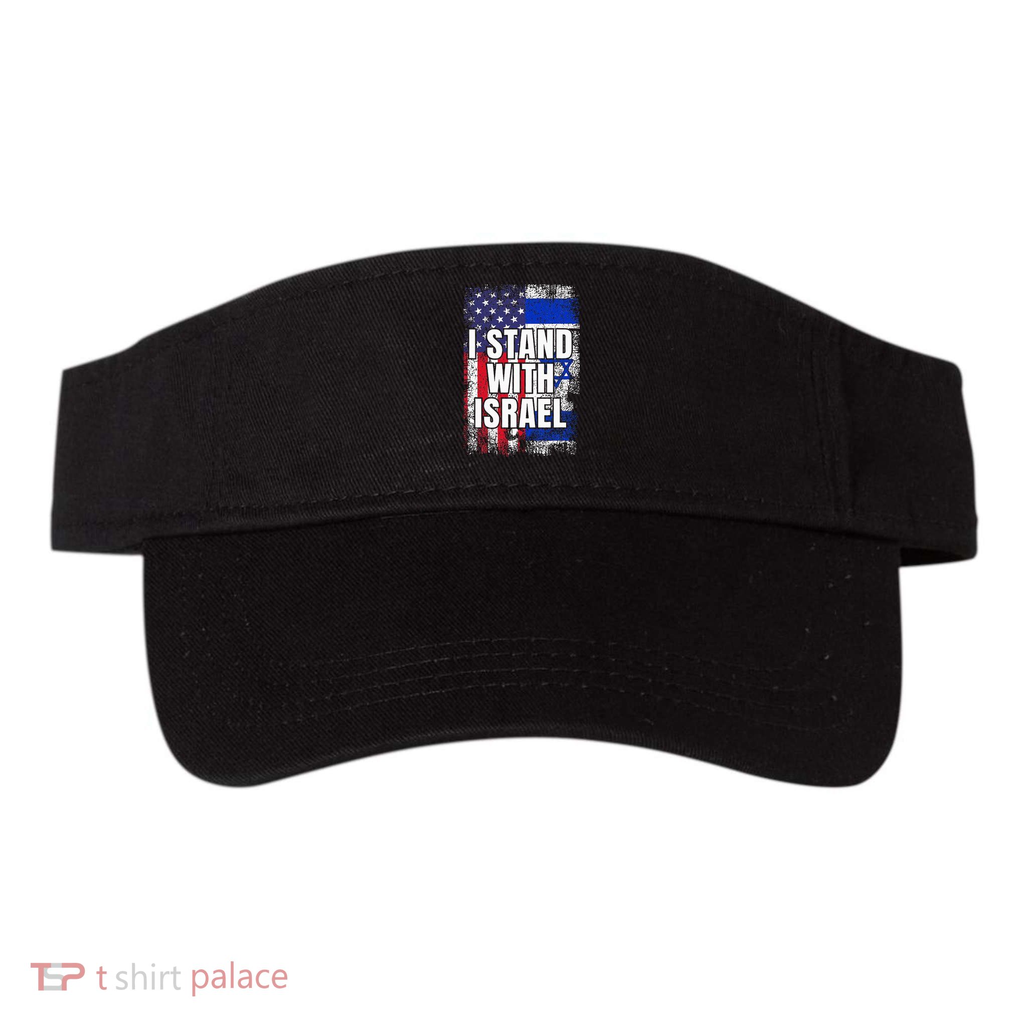 I Stand With Israel USA Israeli Flag Visor