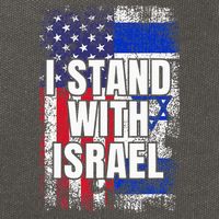 I Stand With Israel USA Israeli Flag Cotton Canvas Backpack